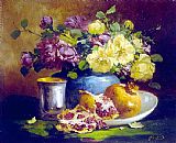 Eugene Henri Cauchois Still Life with Pomegranate painting